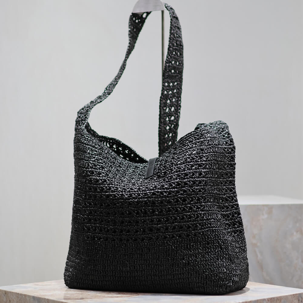SAINT LAURENT le 5 a 7 medium tote in raffia(HIGH-END GRADE)