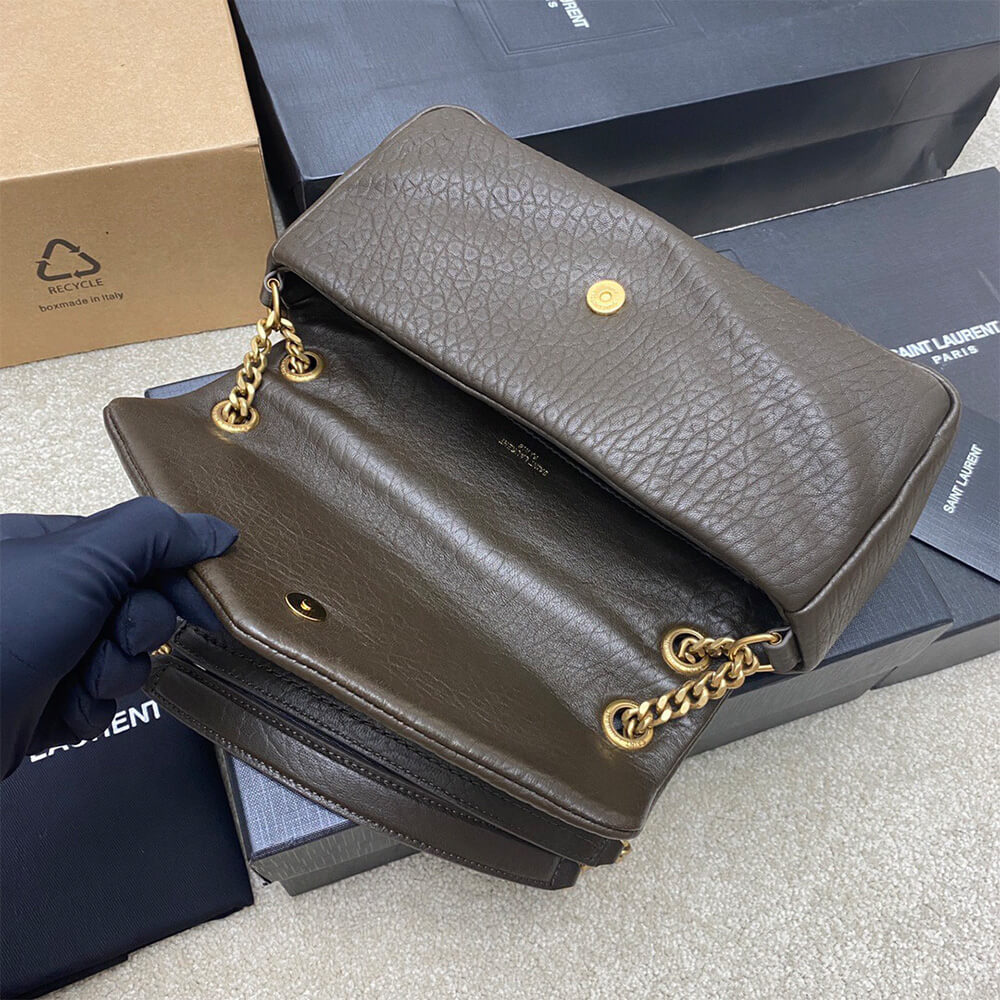 YSL calypso medium in grained lambskin