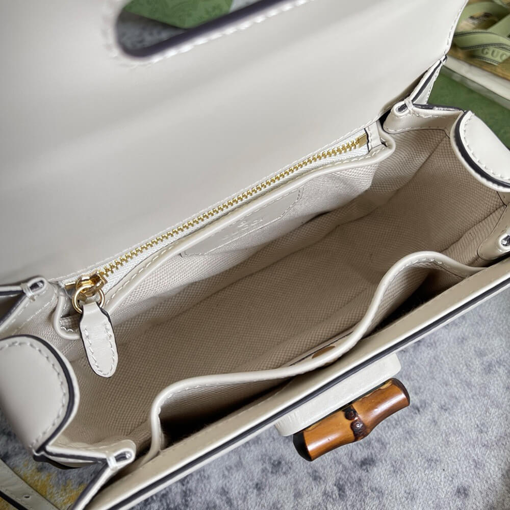 GUCCI BAMBOO 1947 JUMBO GG SMALL TOP HANDLE BAG