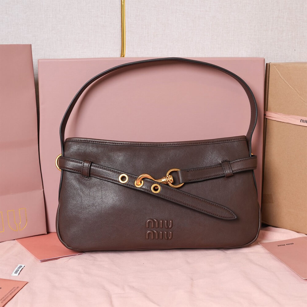 MIUMIU Regular Aventure nappa leather bag(HIGH-END GRADE)