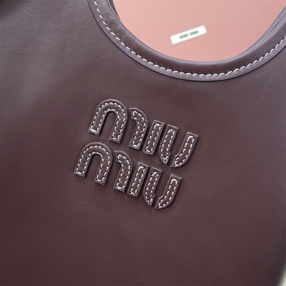 MIUMIU MINI IVY leather handbag(HIGH-END GRADE)