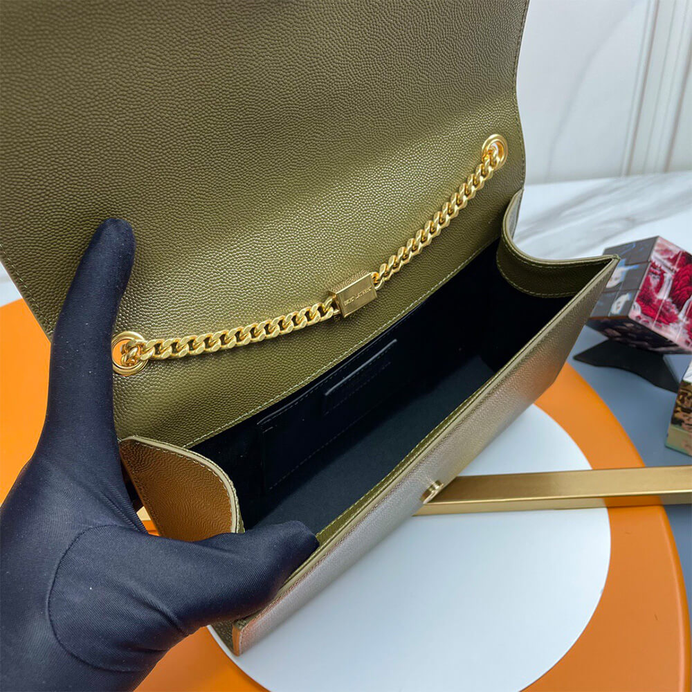 YSL kate medium tassel in grain de poudre embossed leather