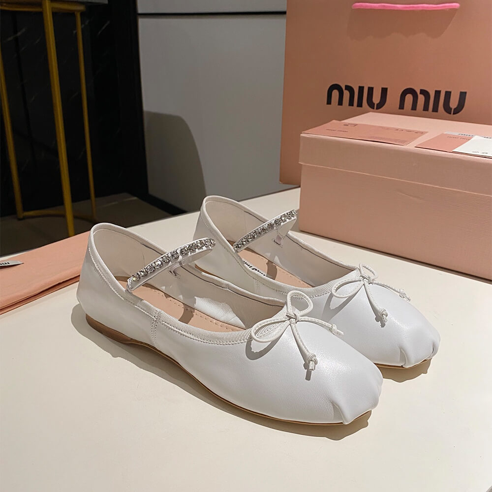 MiuMiu Leather ballerinas