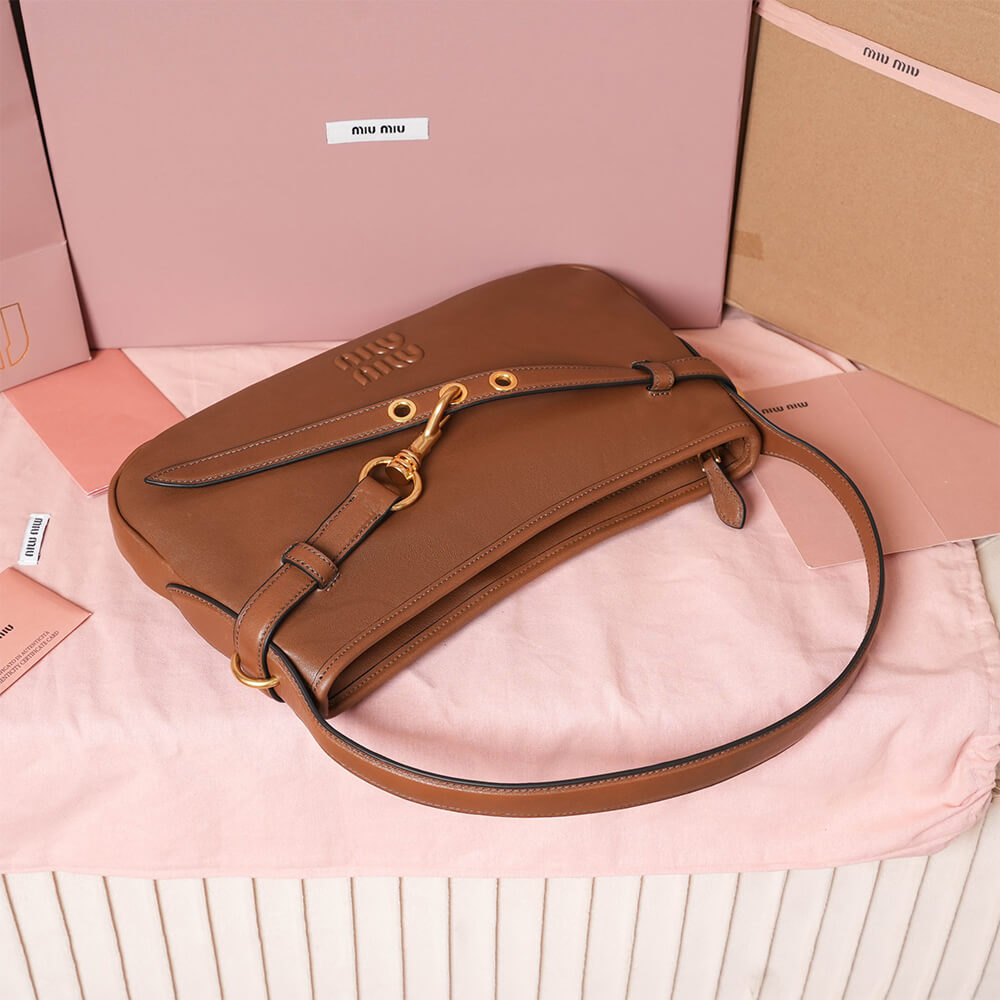 MIUMIU Regular Aventure nappa leather bag(HIGH-END GRADE)